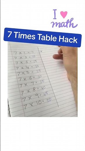 How To Learn The 7 Times Tables