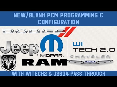 CHRYSLER, DODGE, JEEP, and RAM NEW or BLANK PCM PROGRAMMING/REFLASHING WITH WiTech2 J2534