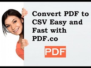 Convert PDF to CSV Easy and Fast with PDF.co