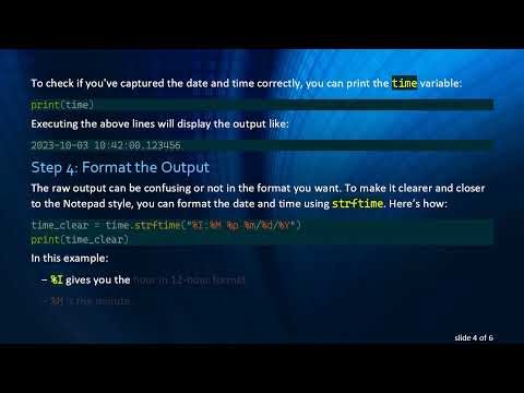 Automating the Notepad F5 Date & Time in Python