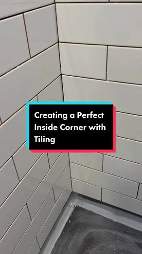Creating a Perfect Inside Corner with Tiling Creating perfect inside corners when tiling can be tricky! We recommend leaving a gap of around a 16th of an inch and adding a bead of silicone caulk for a perfect finish. #tiling #interiordesign #homerenovation #diy #siliconecaulk #grout #createbeauty #makeovermonday #diy #homeimprovement #bathroom #waterproof
