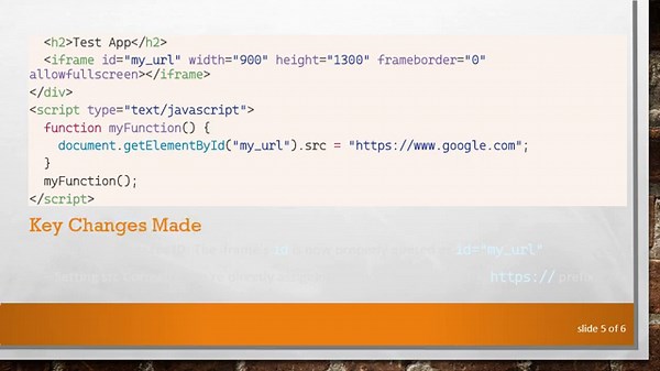 How to Pass a Variable to an HTML Embedded URL Correctly