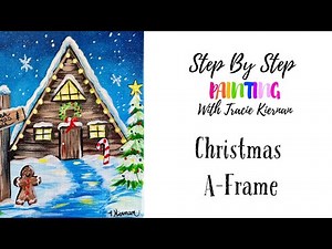 How To Paint "Christmas A-Frame" - Acrylic Painting Tutorial For Beginners