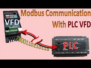 PLC Communication with VFD. MODBUS, ASCII mode. Parameter setting and FULL LADDER Programming.