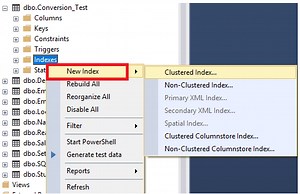 SQL Server index Operations