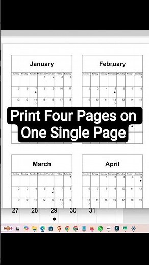 How to Print Four Pages on One Single Page