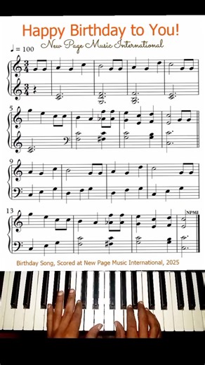 Keyboard Performance of "Happy Birthday to You" 🎹 ‎#keyboardmusic | New Page Music International