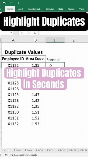 Highlight Duplicates in Excel (Simple Formula)