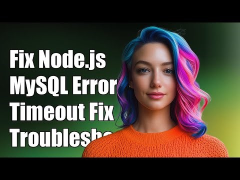 Fixing Node.js MySQL Connection Timeout Error (ETIMEDOUT) - Troubleshooting Guide