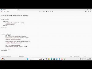 How to Run Visual Basic in Notepad++