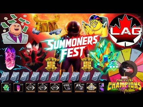 CEO HUGE REWARDS CLAIMING & CRYSTAL OPENING!! So Much Summoner Fest LOOOT! Prize Wheel Paid! - MCOC