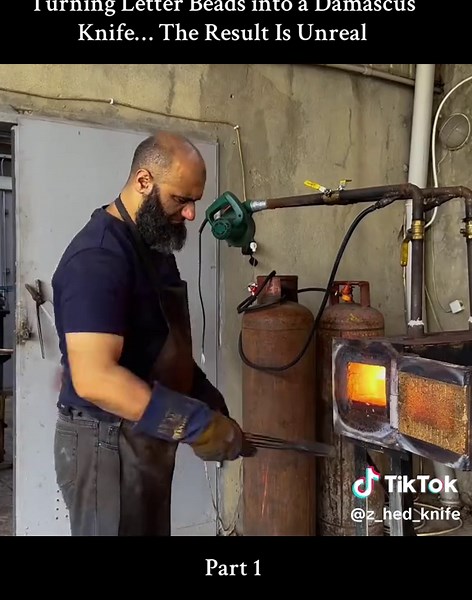 Creating a Damascus Knife from Letter Beads: Part 1