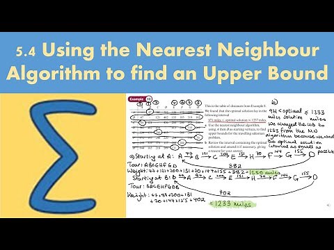 5.4 Using the nearest neighbour algorithm to find an upper bound (DECISION 1 - Chapter 5)