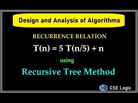 Recurrence Relation Solution of T(n) = 5 T(n/5) + n using Recursive Tree Method