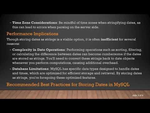 Is It Safe to Store Dates as a String in MySQL?