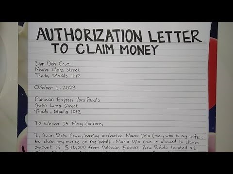 How To Write An Authorization Letter to Claim Money Step by Step Guide | Writing Practices