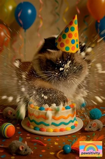 Cat Birthday Song 😾🎂 | The Birthday Cat Who Said “NO” ❌ #cats #happybirthday #cutecats