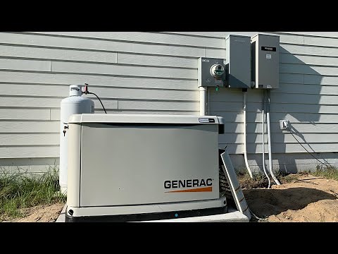 Installing our new 24kw Generac generator with electrical wiring.