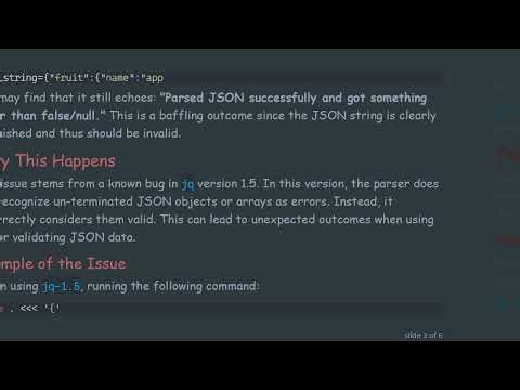 Troubleshooting jq JSON Validation: Common Issues and Fixes