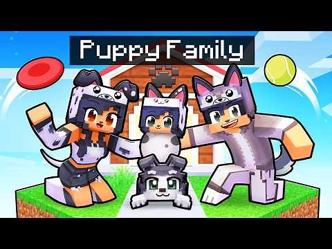 Having a PUPPY FAMILY in Minecraft!