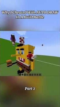 Why I Cheated With AUTO DRAW In A Build Battle #Minecraft#minecraftbuilding #gaming #minechallenge