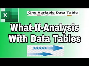 How To Build An Effective Data Tables In Excel │ What-If-Analysis │ Single Variable