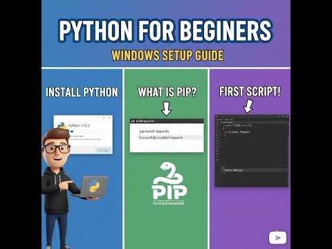 How to Install Python on Windows | Install pip & Run Your First Script