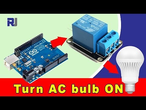 How to use 5V Relay with Arduino to turn ON and OFF AC bulb or DC load RJT33