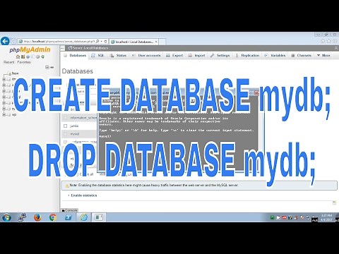 How to create database in phpmyadmin WAMP SERVER