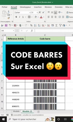 Créer un code-barres sur Excel facilement
