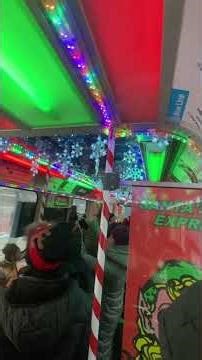 CTA Christmas train inside of what it looks like