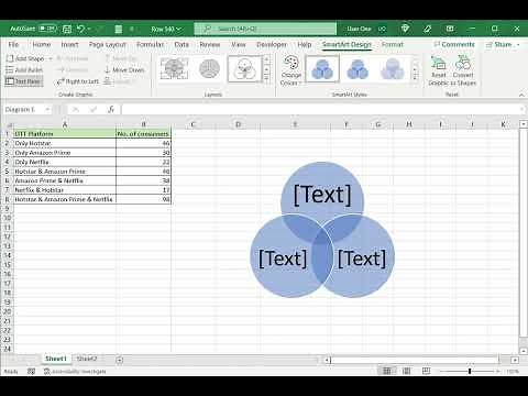 How to make a Venn diagram in Excel