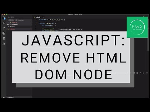 How to remove an HTML element using JavaScript