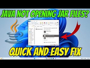 How To Fix Java Not Opening Jar Files (EASY FIX)