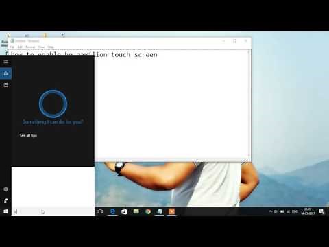 Enable hp pavilion touch screen