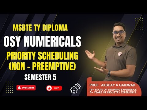 Priority Scheduling (Non - Preemptive) 😎 | CPU SCHEDULING | MSBTE TY Diploma | OSY | By Akshay Sir