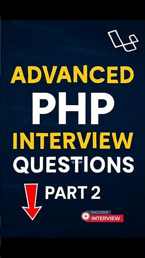 Advanced PHP Interview Questions PART 1 (Q31–Q60) – Explained with Examples #php #laravel