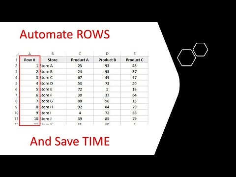 How to Automate Row numbers in Excel?