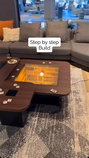 Kelk | Home Design | Builder | Real Estate on Instagram: "Looking for the perfect piece to complete your holiday décor? Infinity mirror table. With step by step build! #coffeetables #diydecor #infinitytable #interiordesign #building #crafts #diy #design #coolstuff #musthave Credit: @alexandra.connect"