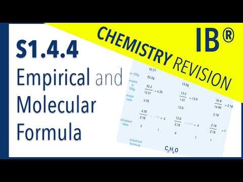 IB Chemistry S1.4.4 – Empirical and Molecular Formulae | Revision #ibchemistry