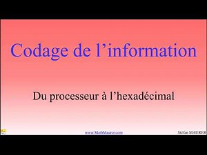Codage de l'information : binaire et hexadécimal