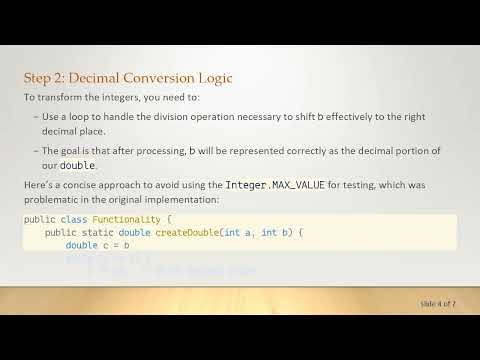 Transforming Two Integers into a Double in Java