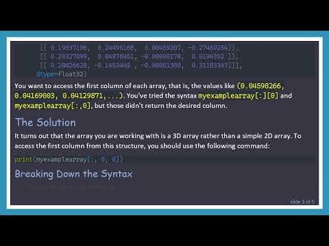 How to Access a 1D Array of Arrays in Python