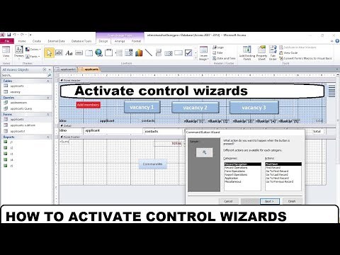 Command Button Wizard doesn't start Activate control wizards Microsoft Access Databases SOLVED
