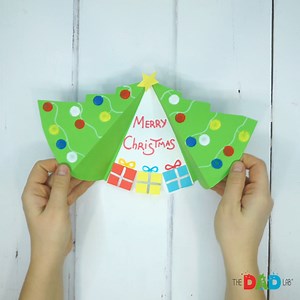 476K views · 1K reactions | Sometimes, it's hard to find the perfect Christmas card. So if you're looking for an easy way to create something beautiful, check out this wonderful tutorial for making a Christmas tree card for Christmas #TheDadLab #christmascards #cardmakingideas #lastminuteideas | TheDadLab | Facebook