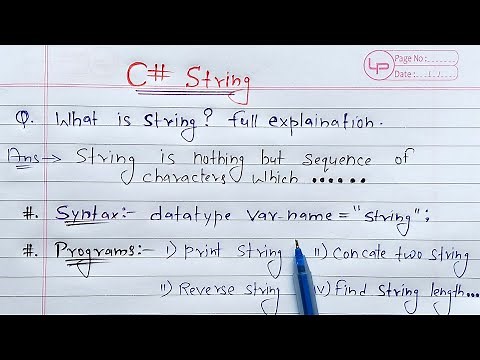 C# - Strings | What is String? full Explanation