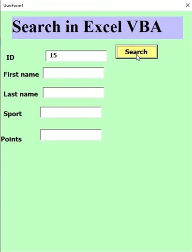Search in Excel sheet using Excel VBA #shorts