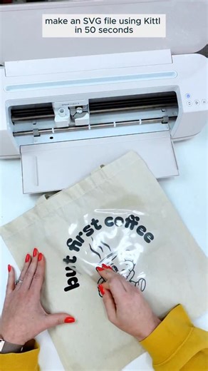 Kelsey S. | Dinosaur Mama | Cricut & Silhouette Craft Tutorials on Instagram: "#AD If you’ve ever wished you could design your own SVG files for Cricut without spending hours in complicated software, let me show you how I made a custom SVG in under 50 seconds using @Kittldesign ⚡️✨ First, I opened Kittl AI at the bottom of the screen and simply described the image I wanted. In less than 10 seconds, it generated exactly the design I had in mind. From there, I clicked Vectorize, selected “one colo