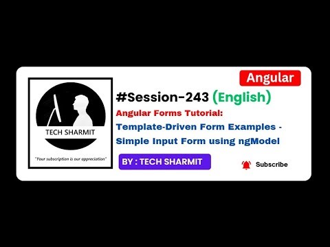 Template Driven Form Example | Angular tutorial in English (Session-243)