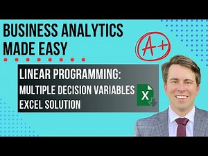 Solving Linear Programming in Excel with Multiple Variables (Easy)